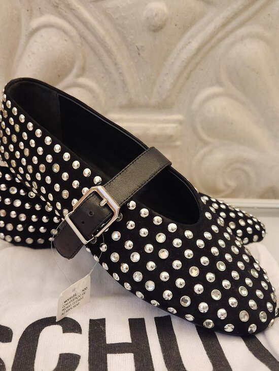 SCHUTZ Shoes - SCHUTZ Leather "Eiza" Ballet Flats. Embellished. NWT. Size 8 Regular